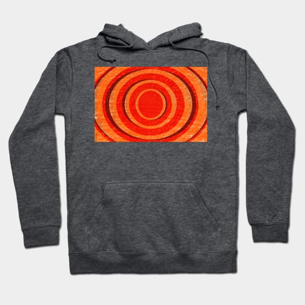 Vintage Hypnotic Lines Pattern Hoodie by SoCalDreamin